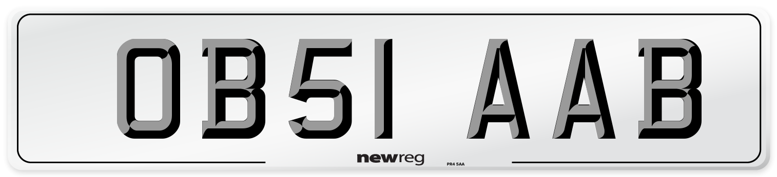 OB51 AAB Number Plate from New Reg
